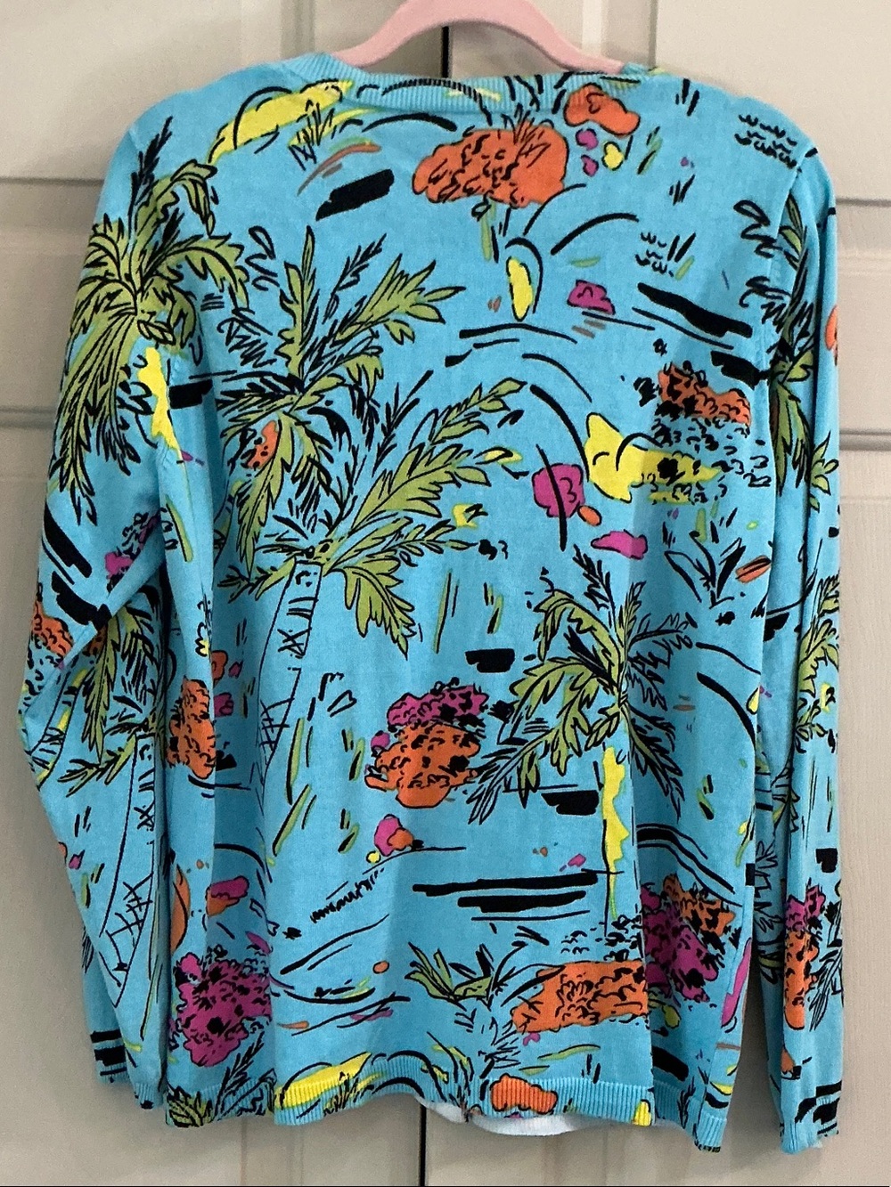 Quacker Factory Pastel Multi-Color Knit Cardigan - Picture 4 of 5